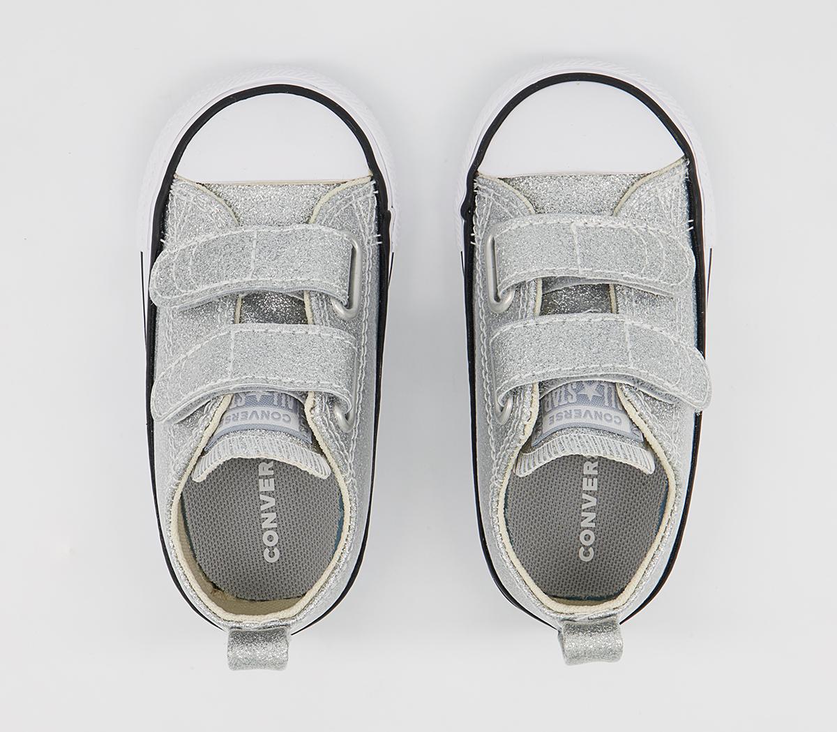 Converse All Star 2vlace Trainers Converse All Star 2vlace Trainers Silver Glitter
