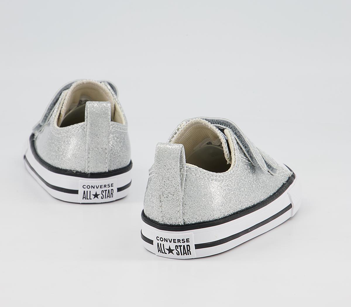 Converse All Star 2vlace Trainers Converse All Star 2vlace Trainers Silver Glitter