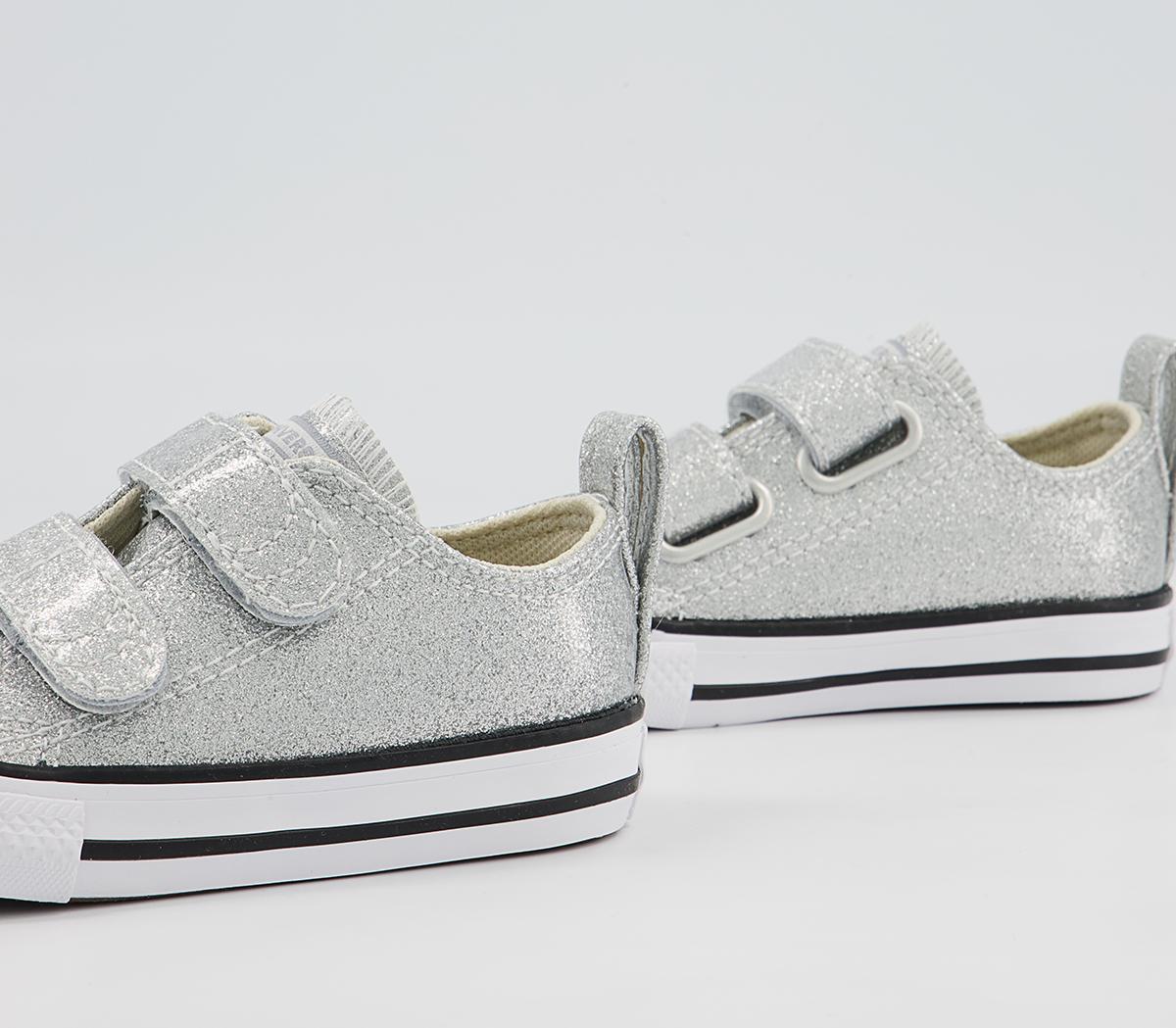 Converse All Star 2vlace Trainers Converse All Star 2vlace Trainers Silver Glitter