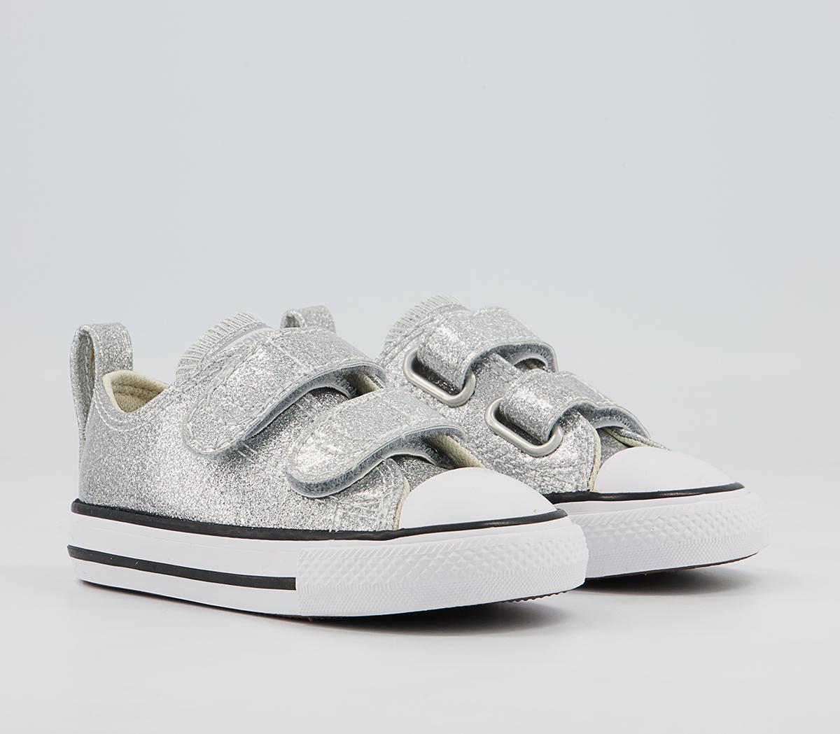 Converse All Star 2vlace Trainers Converse All Star 2vlace Trainers Silver Glitter