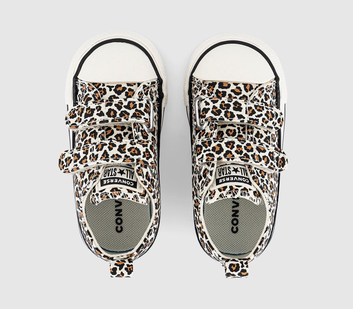 ConverseAll Star 2vlace Infant TrainersLeopard Egret White Black