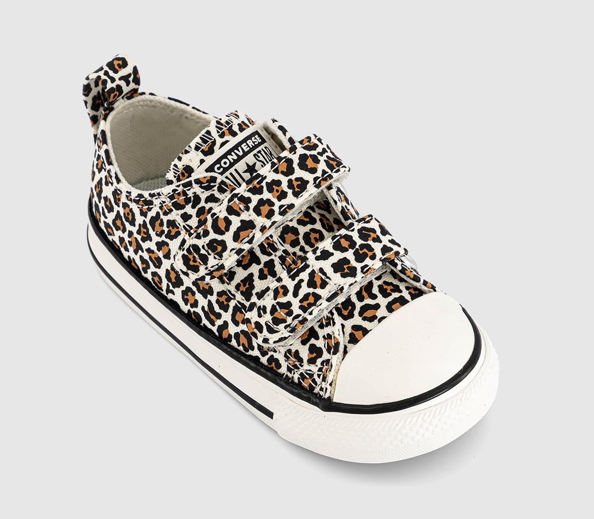 ConverseAll Star 2vlace Infant TrainersLeopard Egret White Black