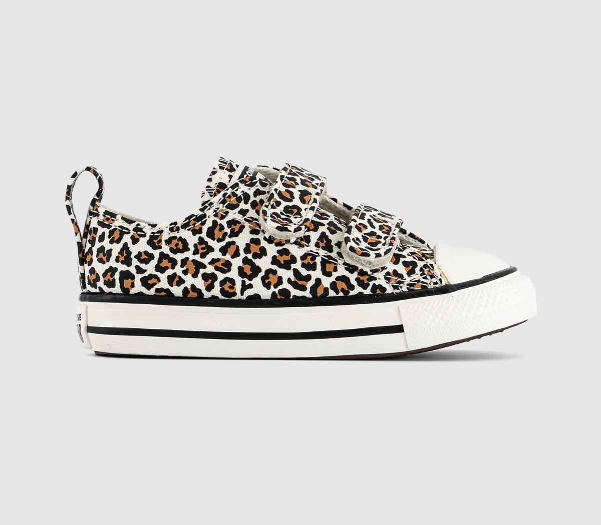 ConverseAll Star 2vlace Infant TrainersLeopard Egret White Black