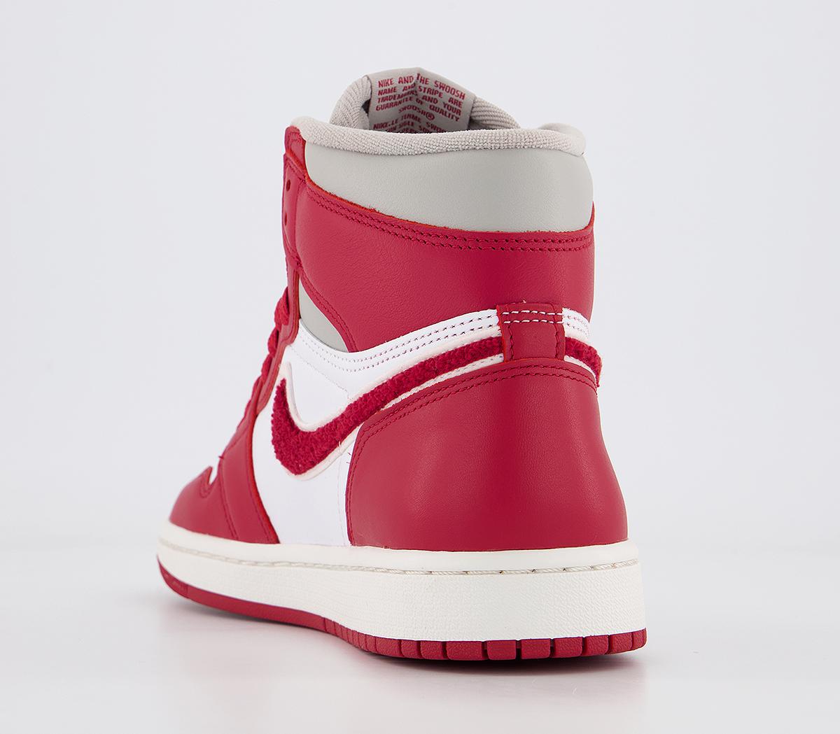 Jordan Air Jordan 1 Retro Hi Trainers Jordan Air Jordan 1 Retro Hi Trainers Light Iron Ore Varsity Red Sail