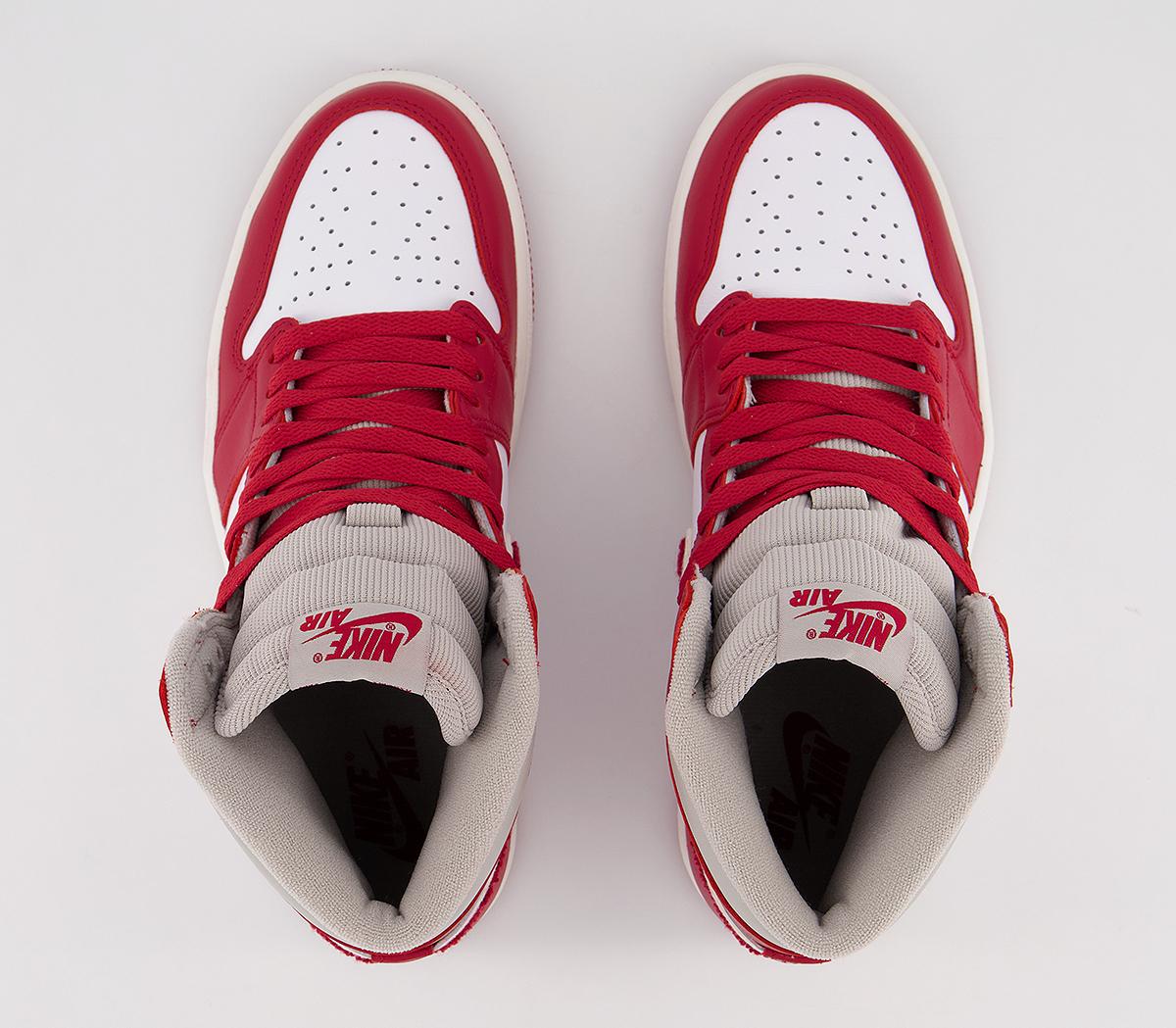 Jordan Air Jordan 1 Retro Hi Trainers Jordan Air Jordan 1 Retro Hi Trainers Light Iron Ore Varsity Red Sail