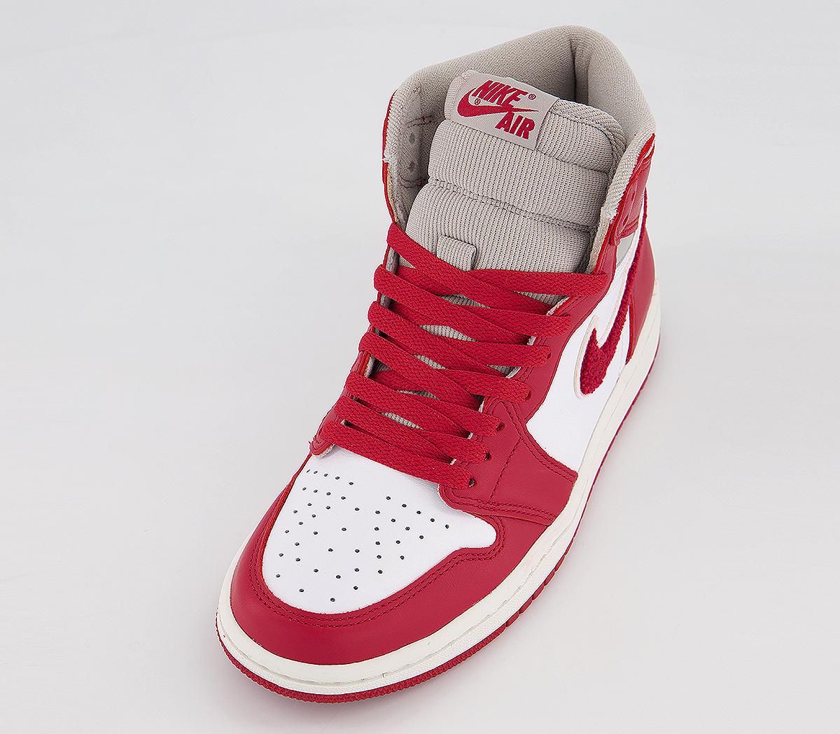 Jordan Air Jordan 1 Retro Hi Trainers Jordan Air Jordan 1 Retro Hi Trainers Light Iron Ore Varsity Red Sail