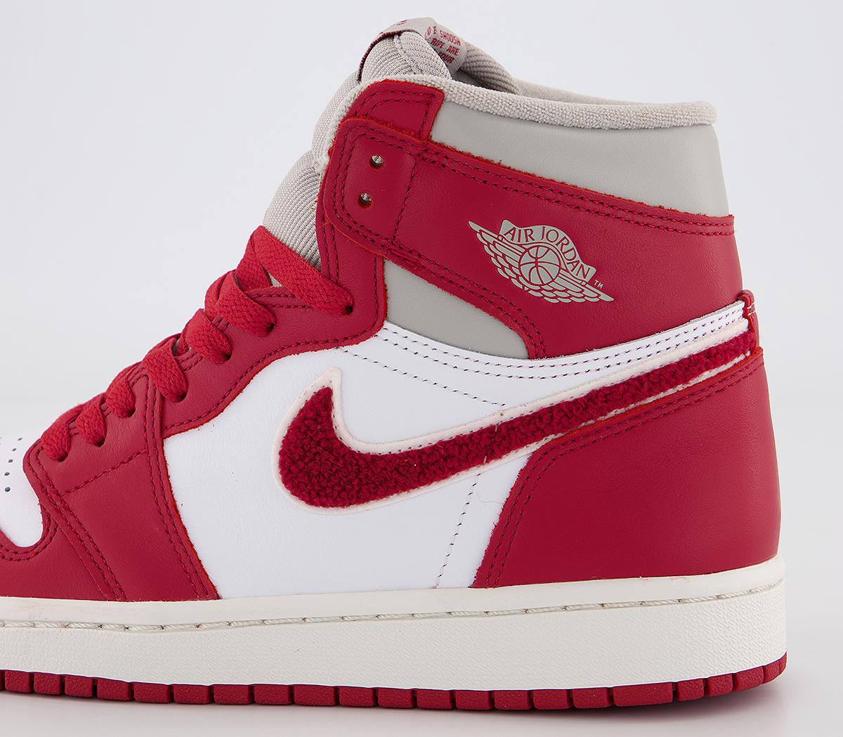 Jordan Air Jordan 1 Retro Hi Trainers Light Iron Ore Varsity Red Sail ...