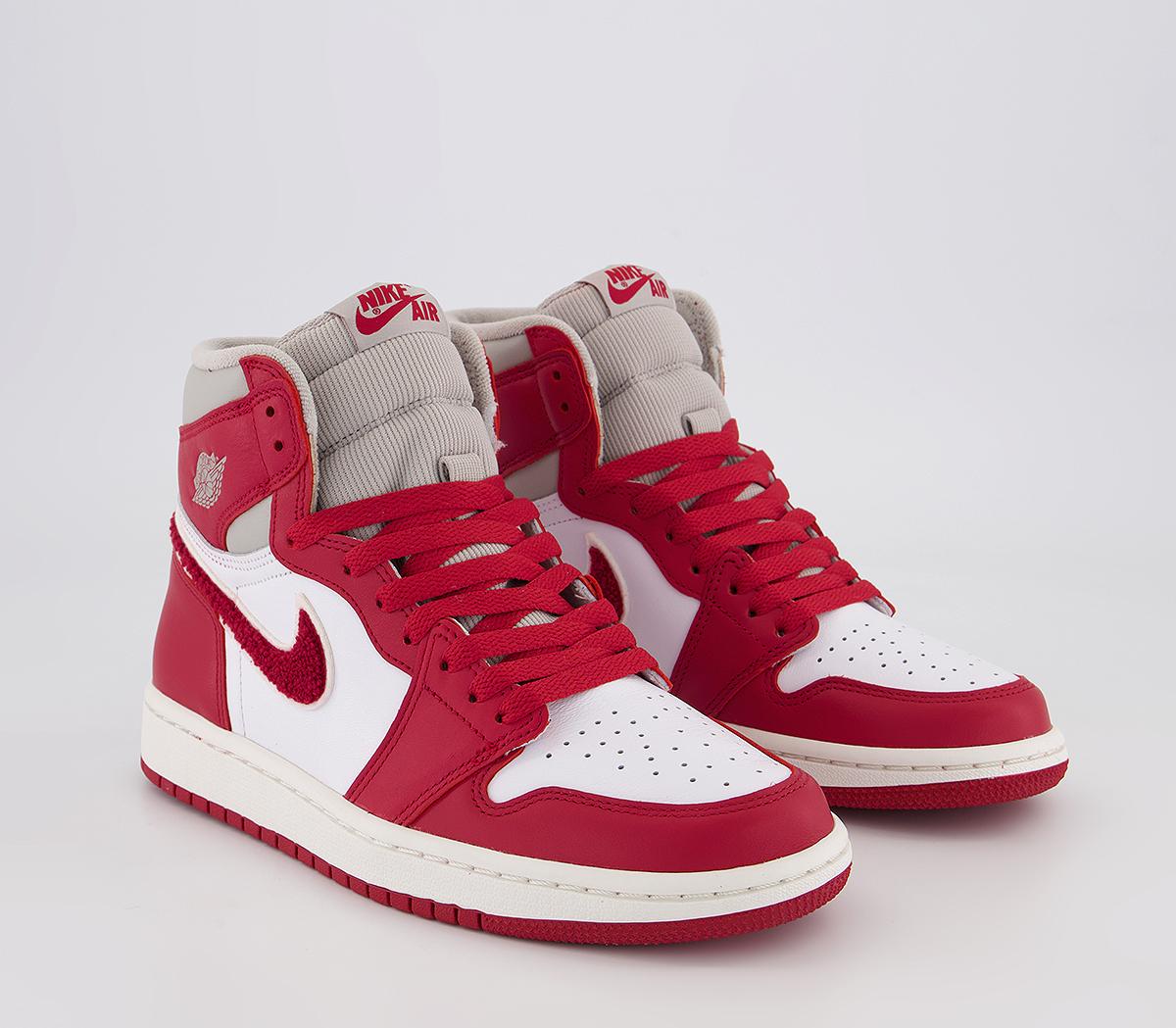 Jordan Air Jordan 1 Retro Hi Trainers Light Iron Ore Varsity Red Sail ...