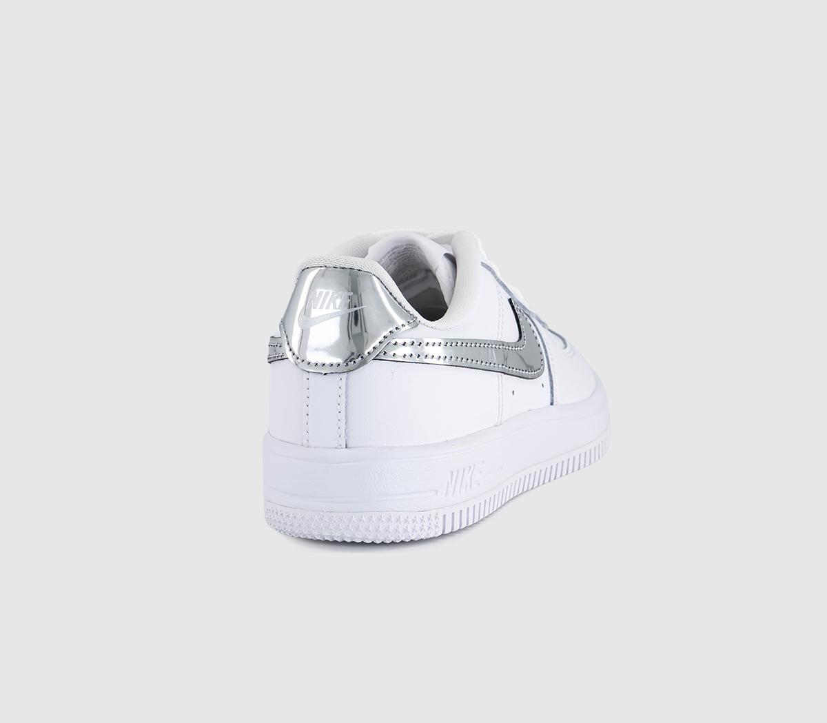 NikeAir Force 1 PsWhite Metallic Silver