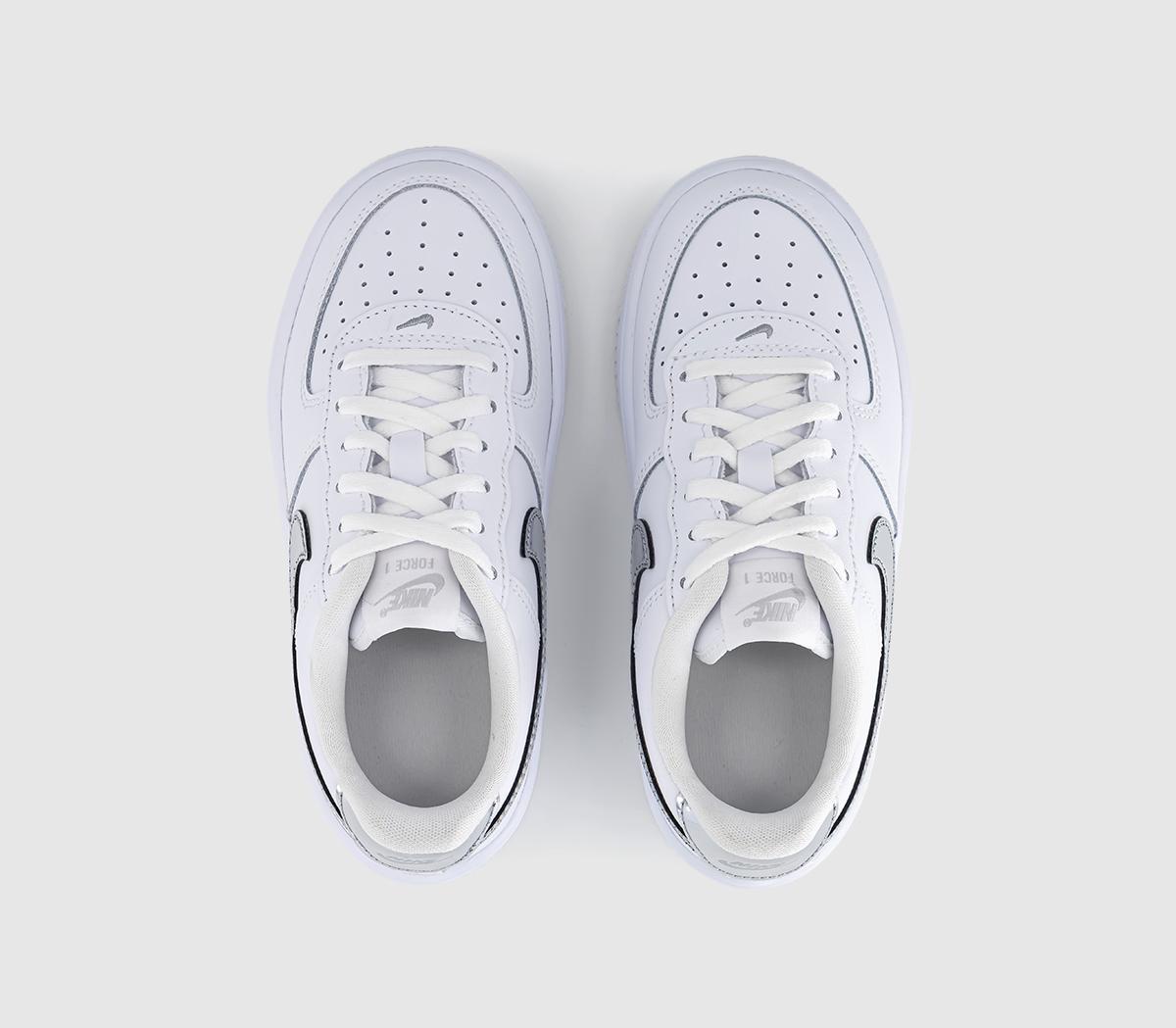 NikeAir Force 1 PsWhite Metallic Silver
