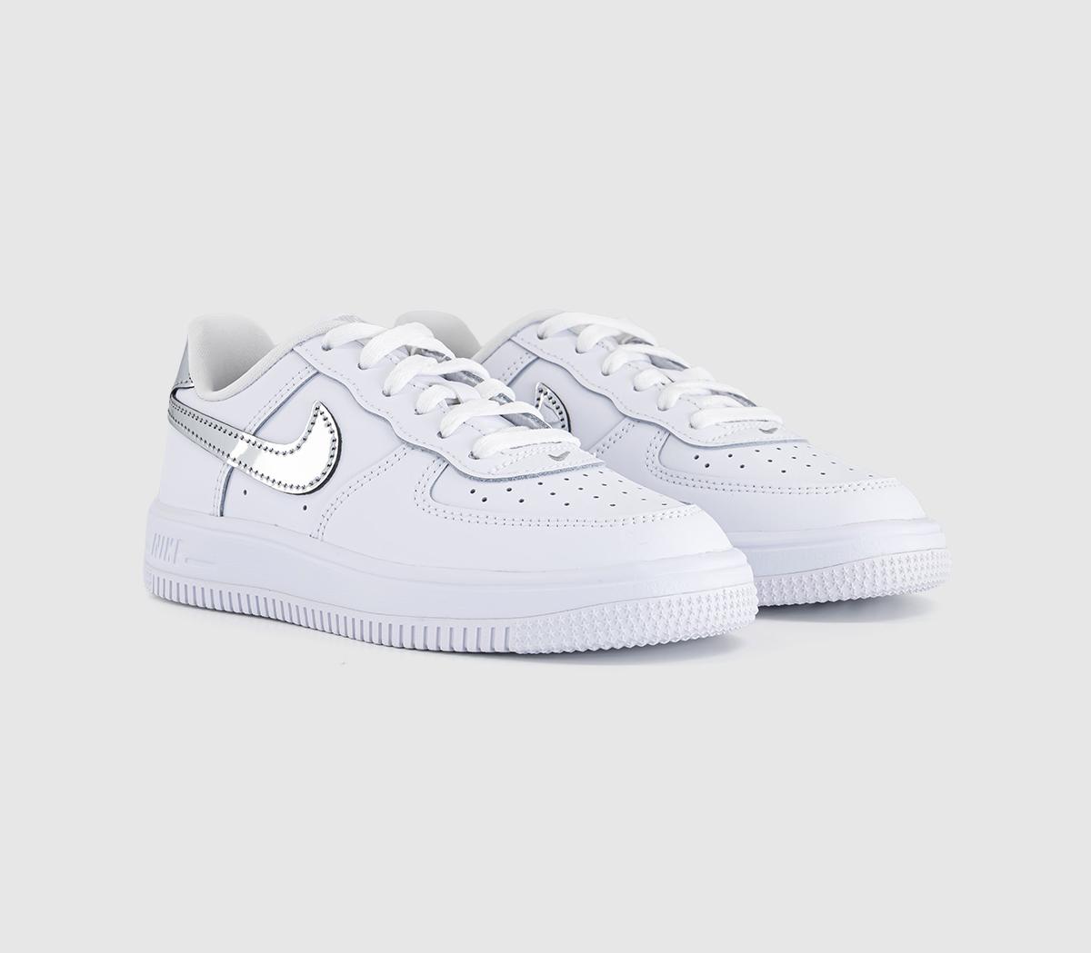 NikeAir Force 1 PsWhite Metallic Silver