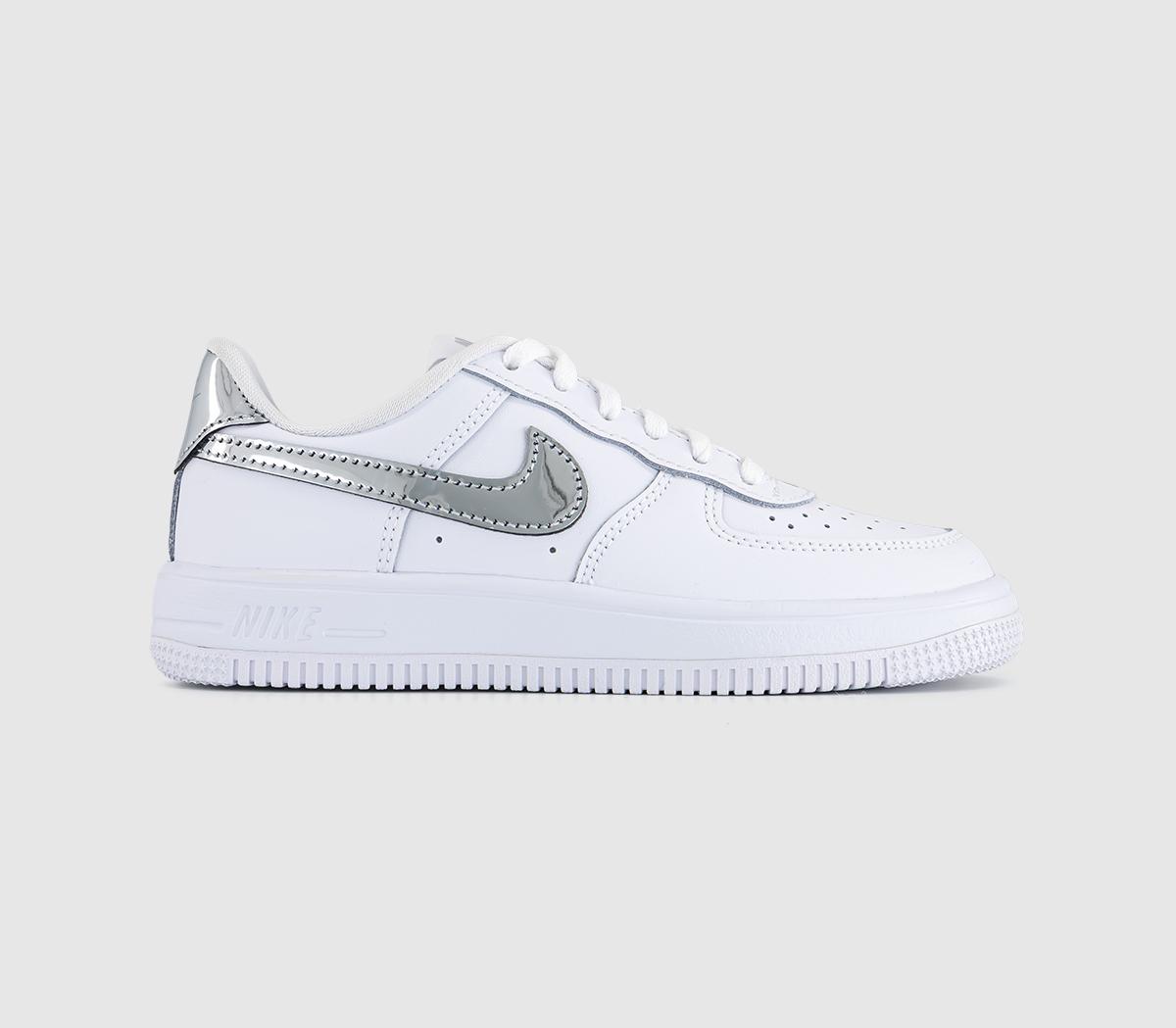 NikeAir Force 1 PsWhite Metallic Silver