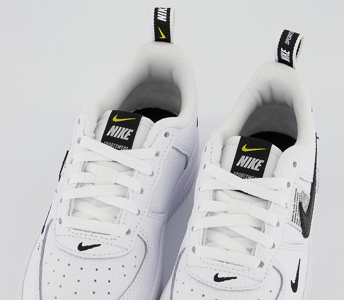 Nike Air Force 1 Ps Trainers White White Black Tour Yellow - Unisex