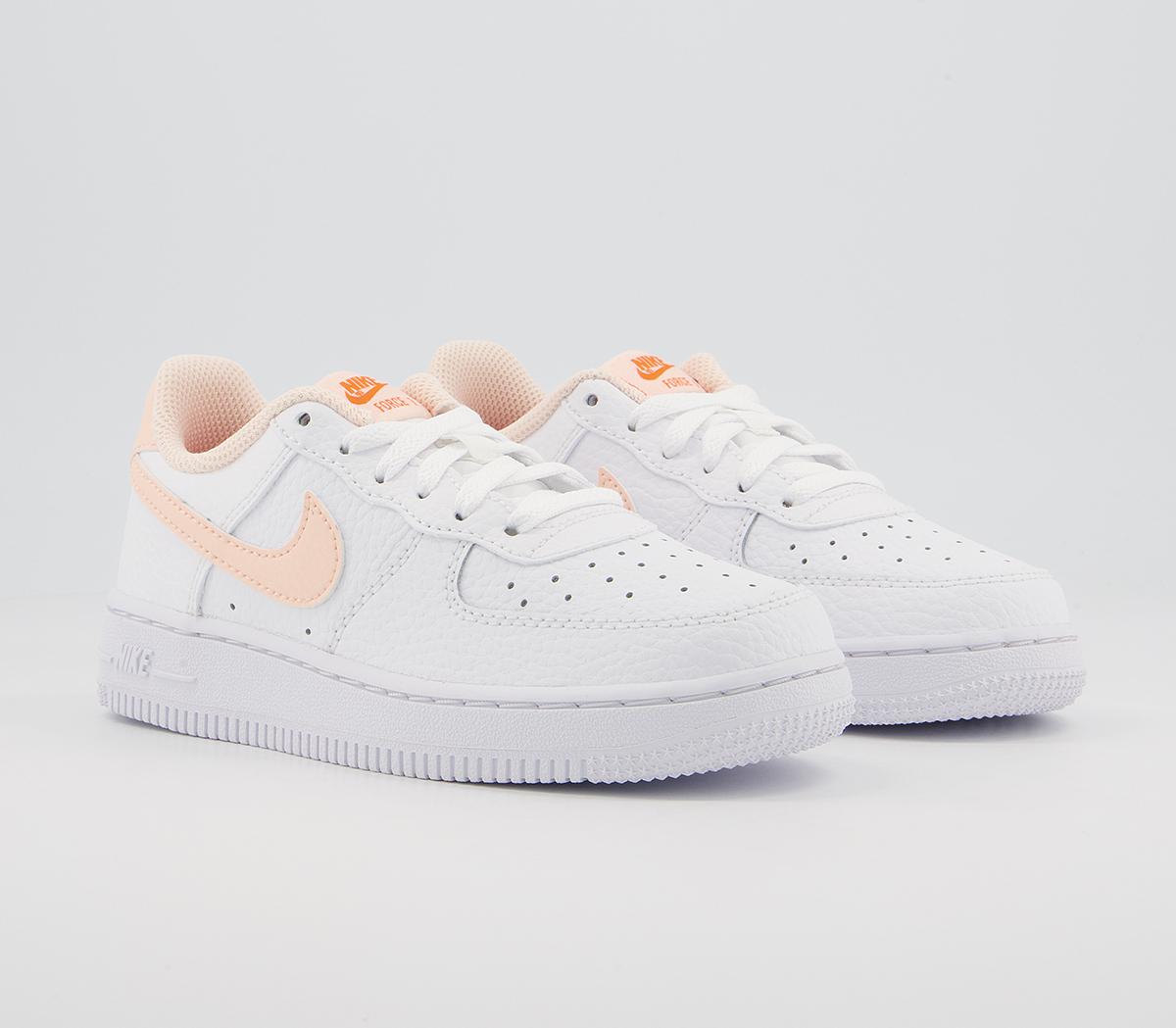 Nike Air Force 1 Ps Trainers White Crimson Tint Hyper Crimson - Unisex