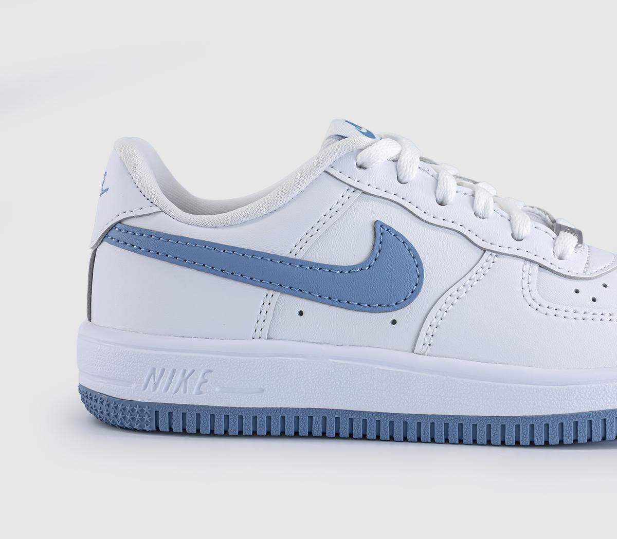 靴 Nike Air Force 1 White  Blue Nike Air Force 1 PS Trainers White Work Blue - Unisex