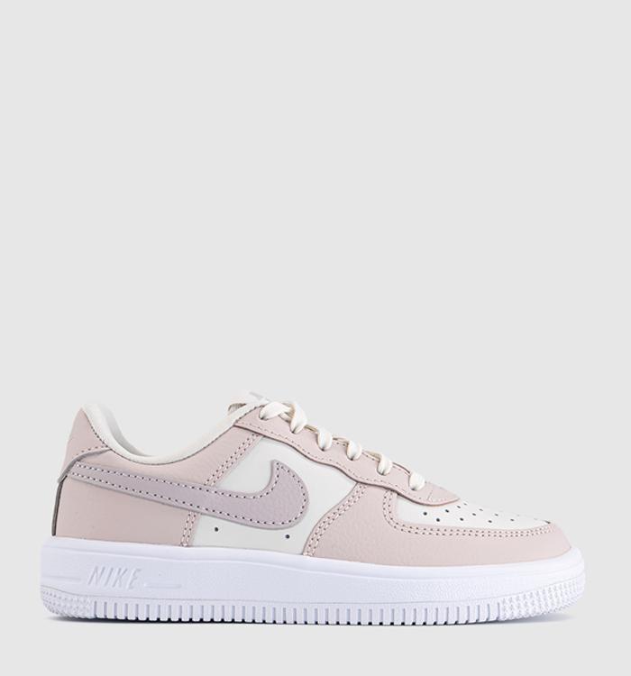 Nike Air Force 1 Kids Trainers Phantomplatinum Violetsilt Redwhite