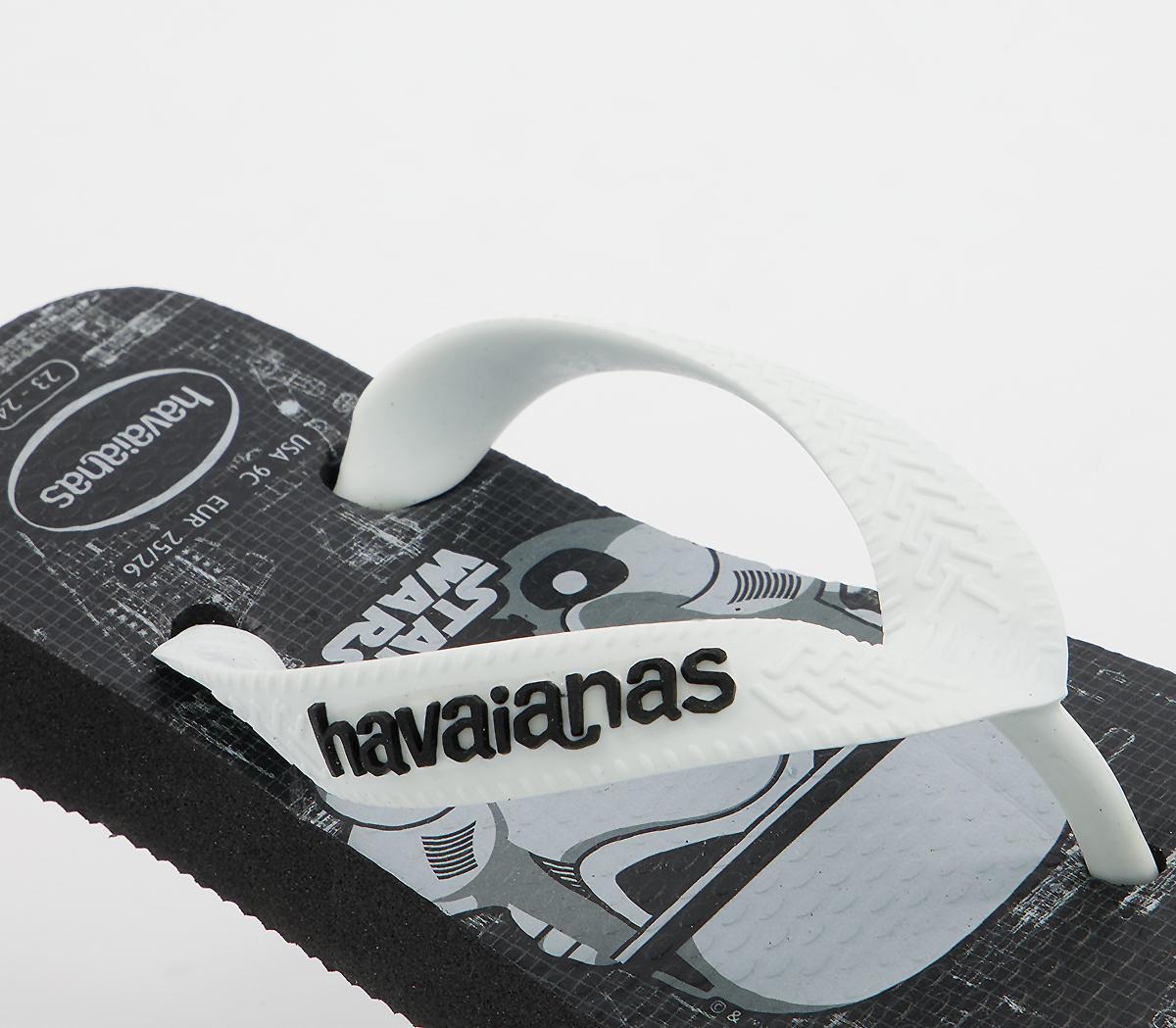 Havaianas Kids Brasil Flip Flops Havaianas Kids Brasil Flip Flops Star Wars Black White