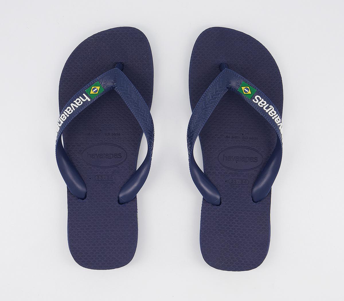 Havaianas Kids Brasil Flip Flops Navy Blue - Unisex