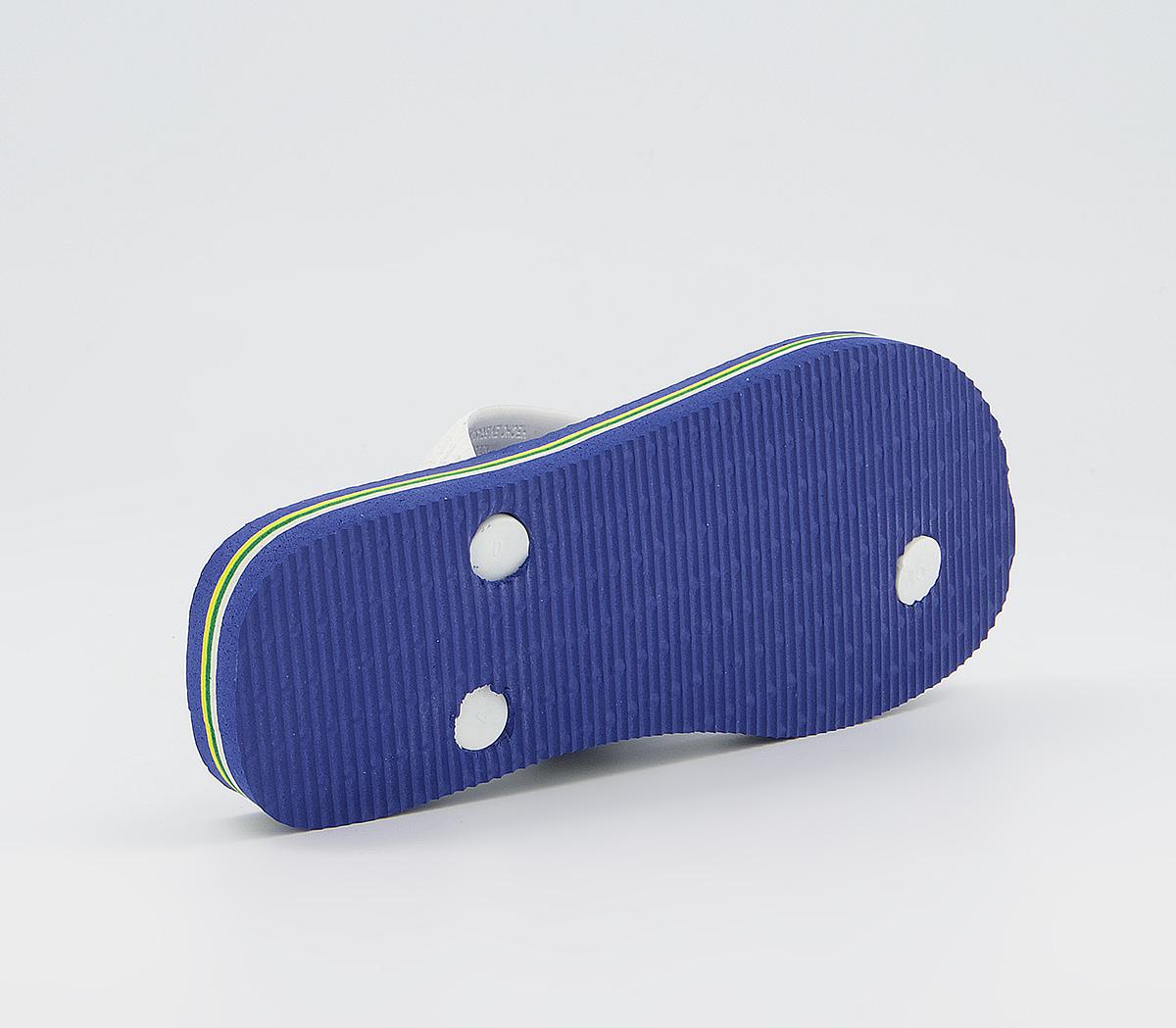 HavaianasKids Brasil Flip FlopsMarine Blue White