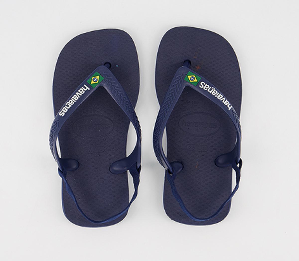 Havaianas Baby Brazil Flip Flops Navy Blue - Unisex