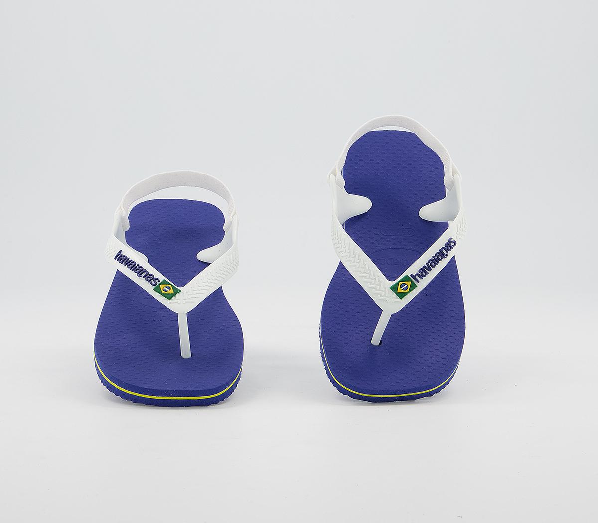 Havaianas Baby Brazil Flip Flops Havaianas Baby Brazil Flip Flops Marine Blue White
