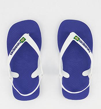 Havaianas Baby Brazil Flip Flops Marine Blue White