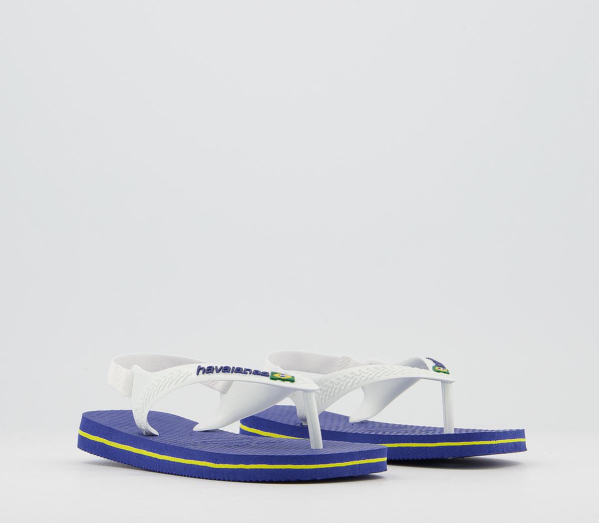 Havaianas Baby Brazil Flip Flops Havaianas Baby Brazil Flip Flops Marine Blue White