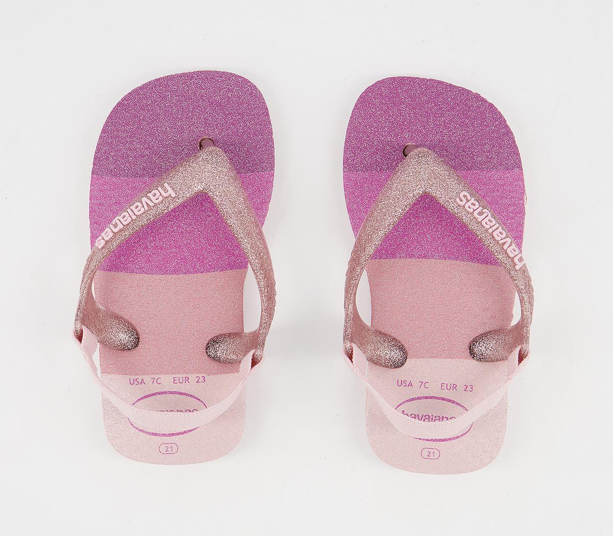 Havaianas Baby Brazil Flip Flops Havaianas Baby Brazil Flip Flops Candy Pink Palette Glow