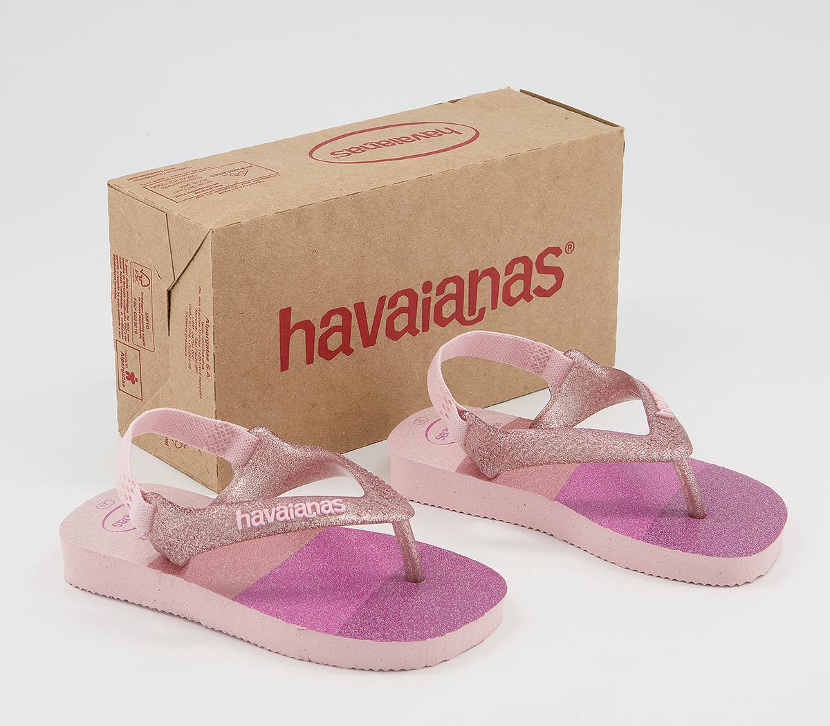 Havaianas Baby Brazil Flip Flops Havaianas Baby Brazil Flip Flops Candy Pink Palette Glow