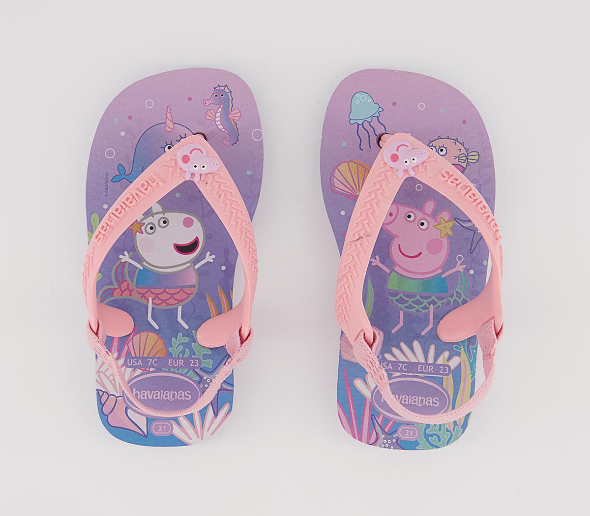Havaianas Baby Brazil Flip Flops Havaianas Baby Brazil Flip Flops Lilac Peppa Pig