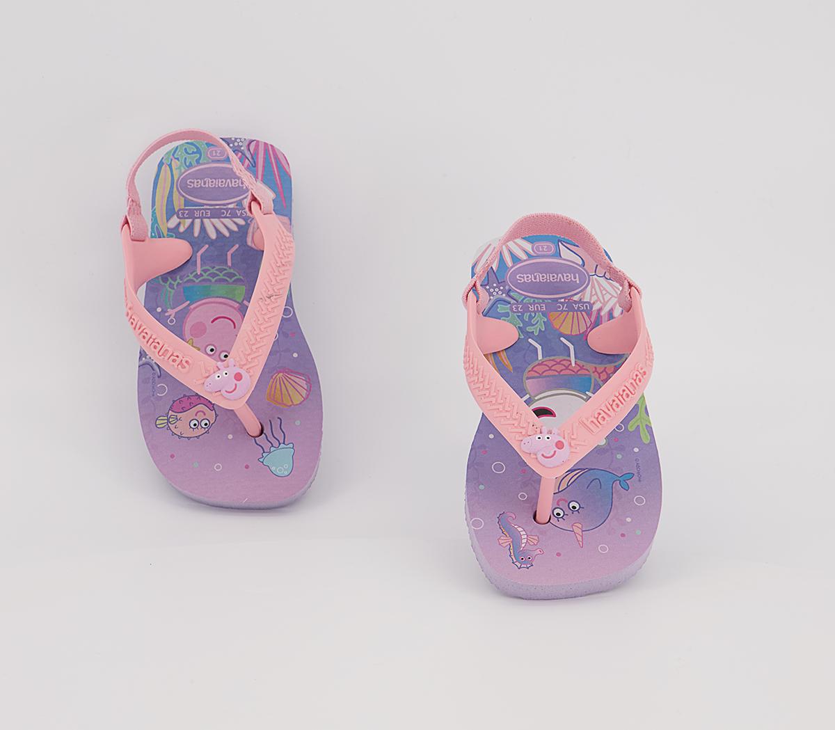 Havaianas Baby Brazil Flip Flops Havaianas Baby Brazil Flip Flops Lilac Peppa Pig