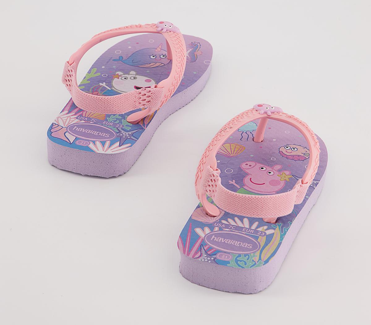 Havaianas Baby Brazil Flip Flops Havaianas Baby Brazil Flip Flops Lilac Peppa Pig