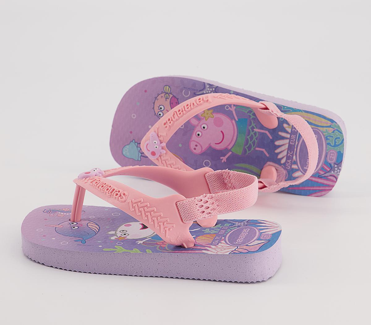 Havaianas Baby Brazil Flip Flops Havaianas Baby Brazil Flip Flops Lilac Peppa Pig