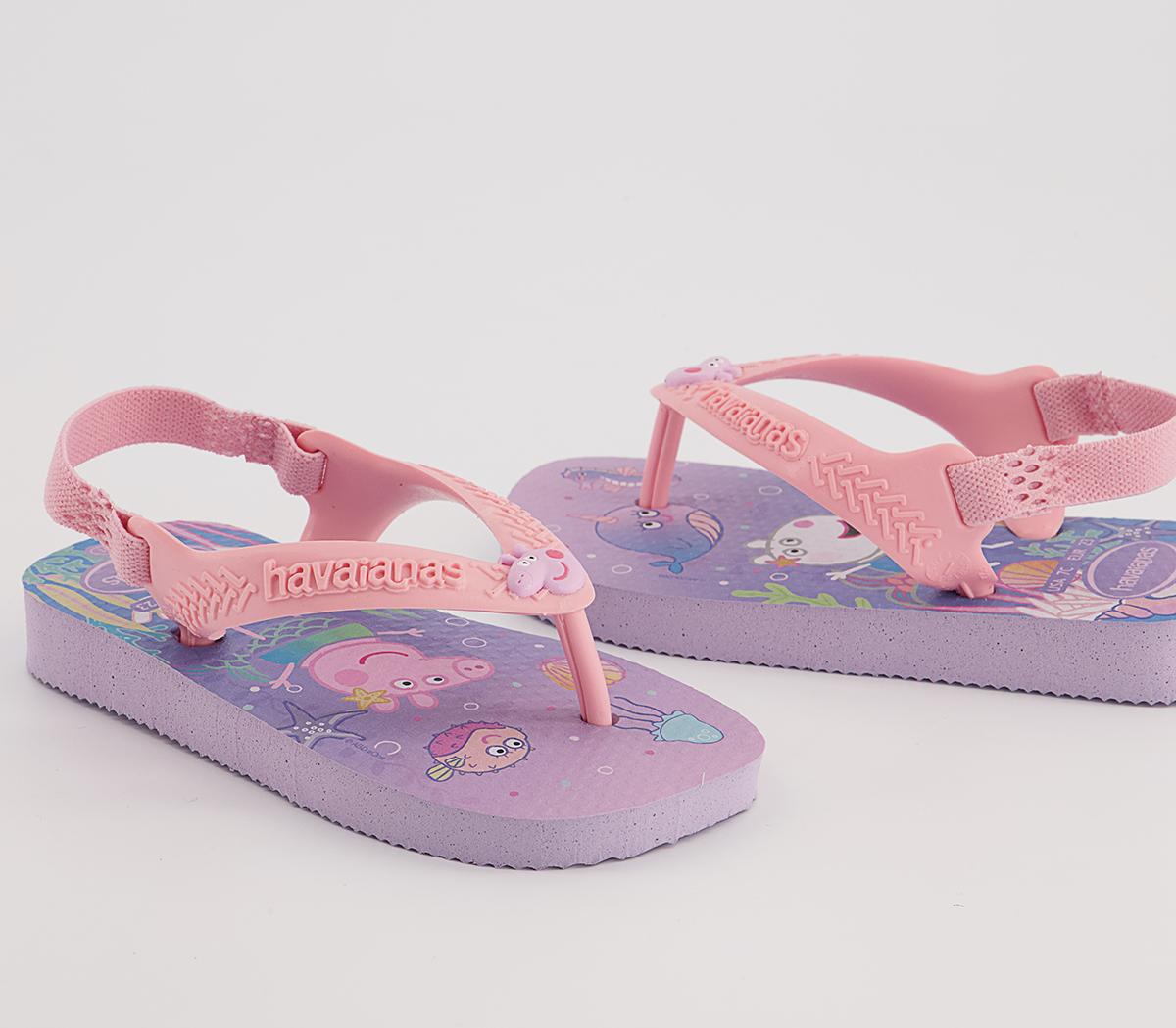 Havaianas Baby Brazil Flip Flops Havaianas Baby Brazil Flip Flops Lilac Peppa Pig
