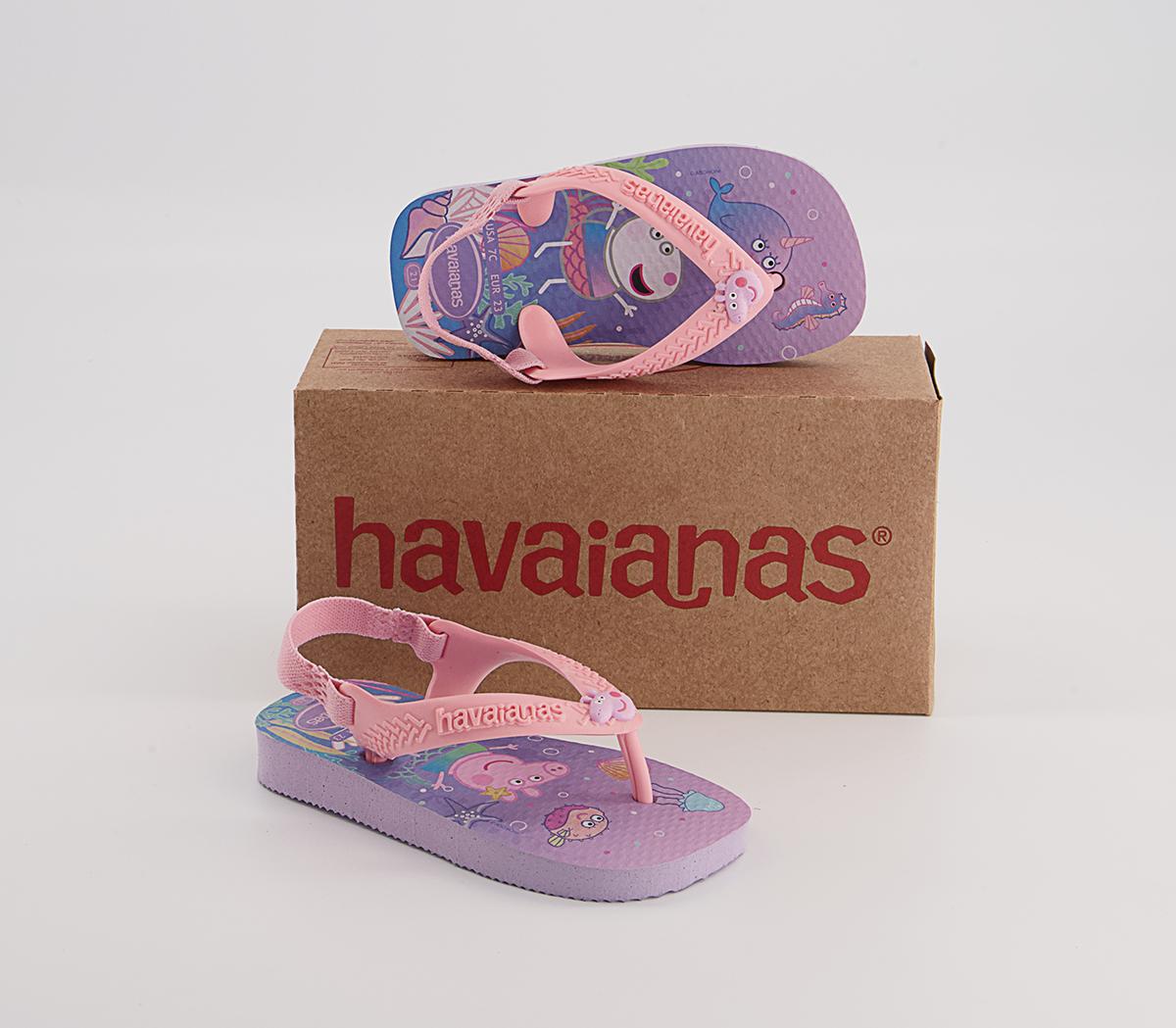 Havaianas Baby Brazil Flip Flops Havaianas Baby Brazil Flip Flops Lilac Peppa Pig