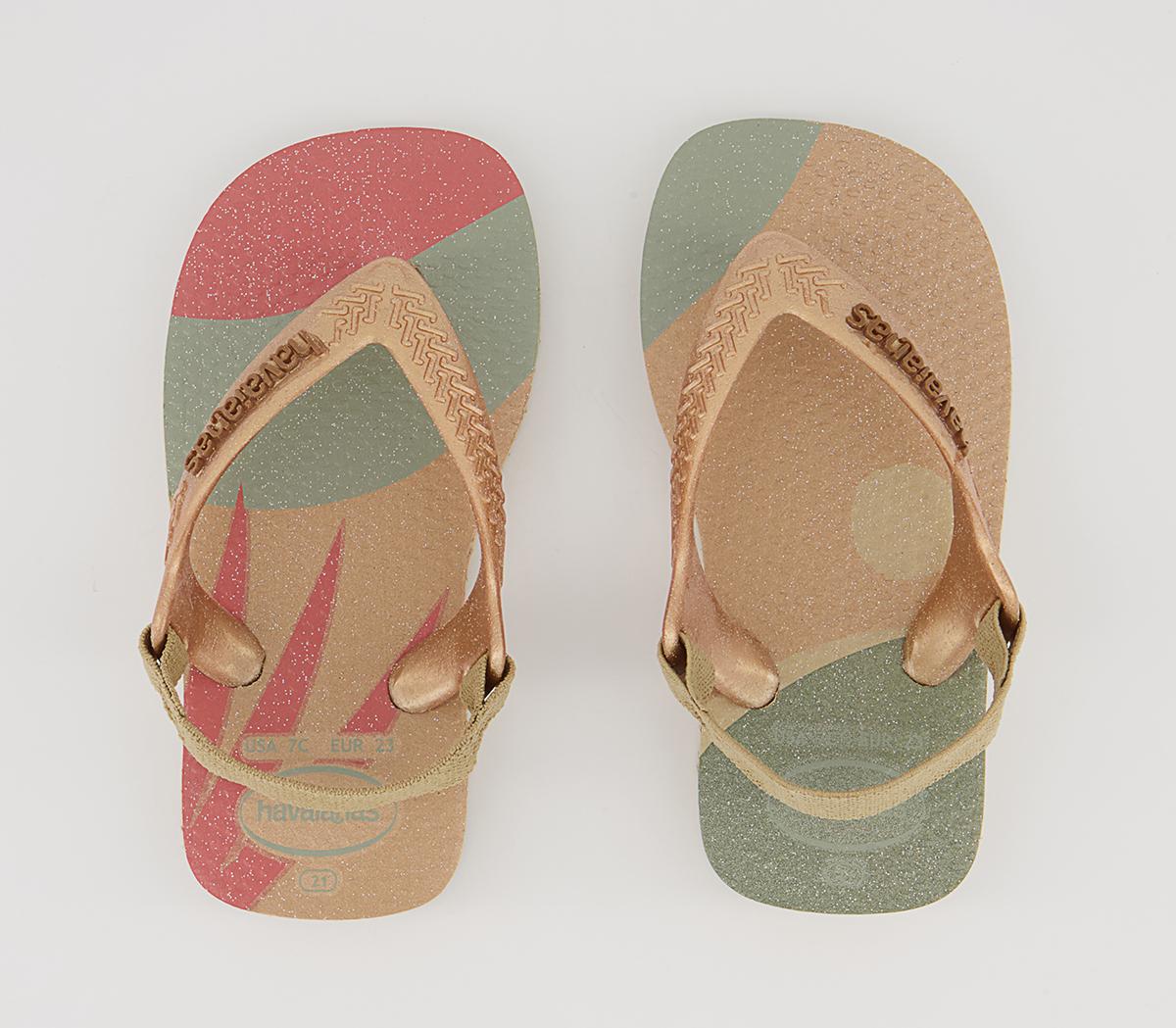 Havaianas Baby Brazil Flip Flops Havaianas Baby Brazil Flip Flops Glow Sand Grey Golden