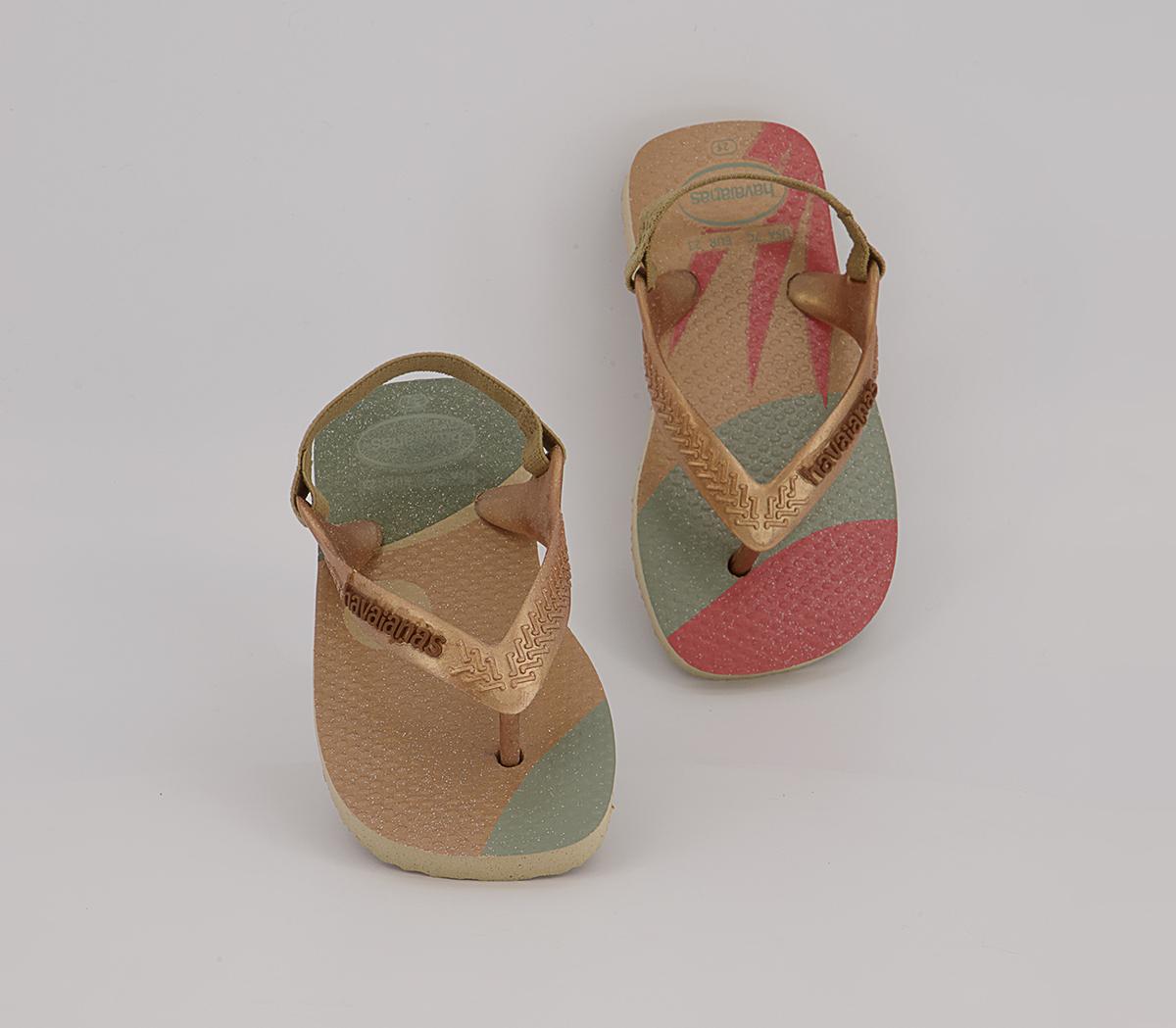 Havaianas Baby Brazil Flip Flops Havaianas Baby Brazil Flip Flops Glow Sand Grey Golden