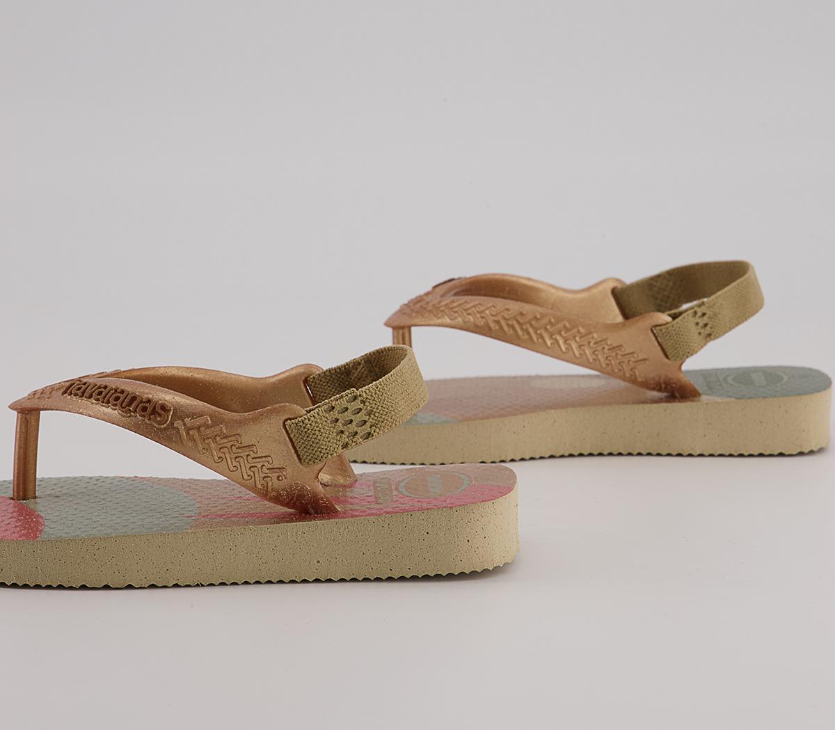 Havaianas Baby Brazil Flip Flops Havaianas Baby Brazil Flip Flops Glow Sand Grey Golden