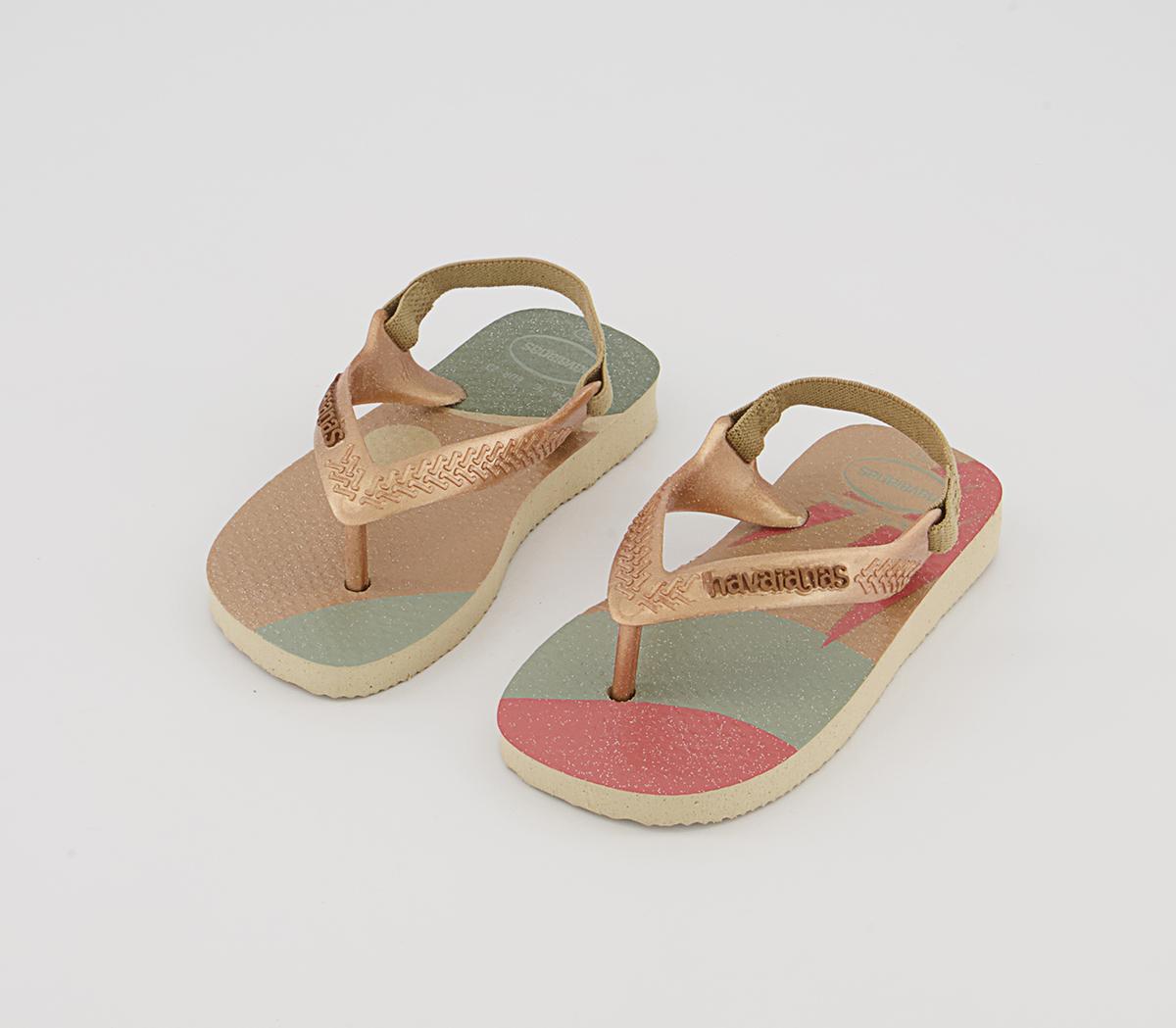 Havaianas Baby Brazil Flip Flops Havaianas Baby Brazil Flip Flops Glow Sand Grey Golden