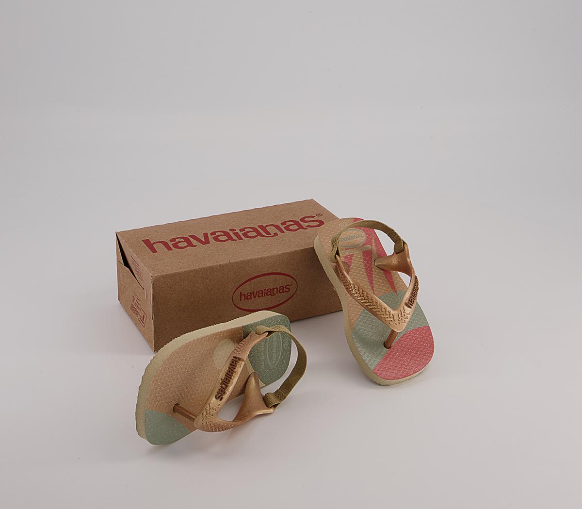 Havaianas Baby Brazil Flip Flops Havaianas Baby Brazil Flip Flops Glow Sand Grey Golden