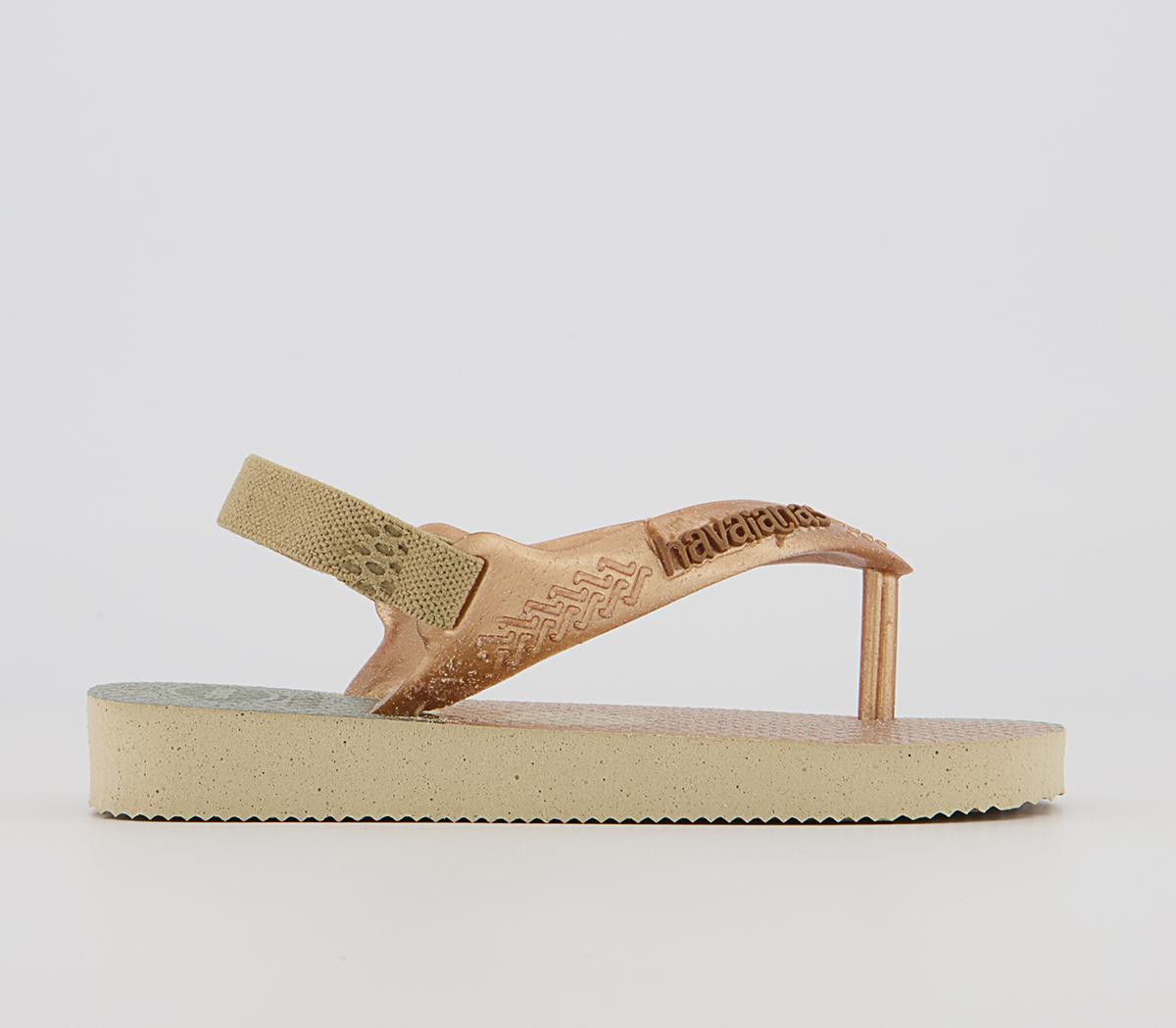 HavaianasBaby Brazil Flip FlopsGlow Sand Grey Golden