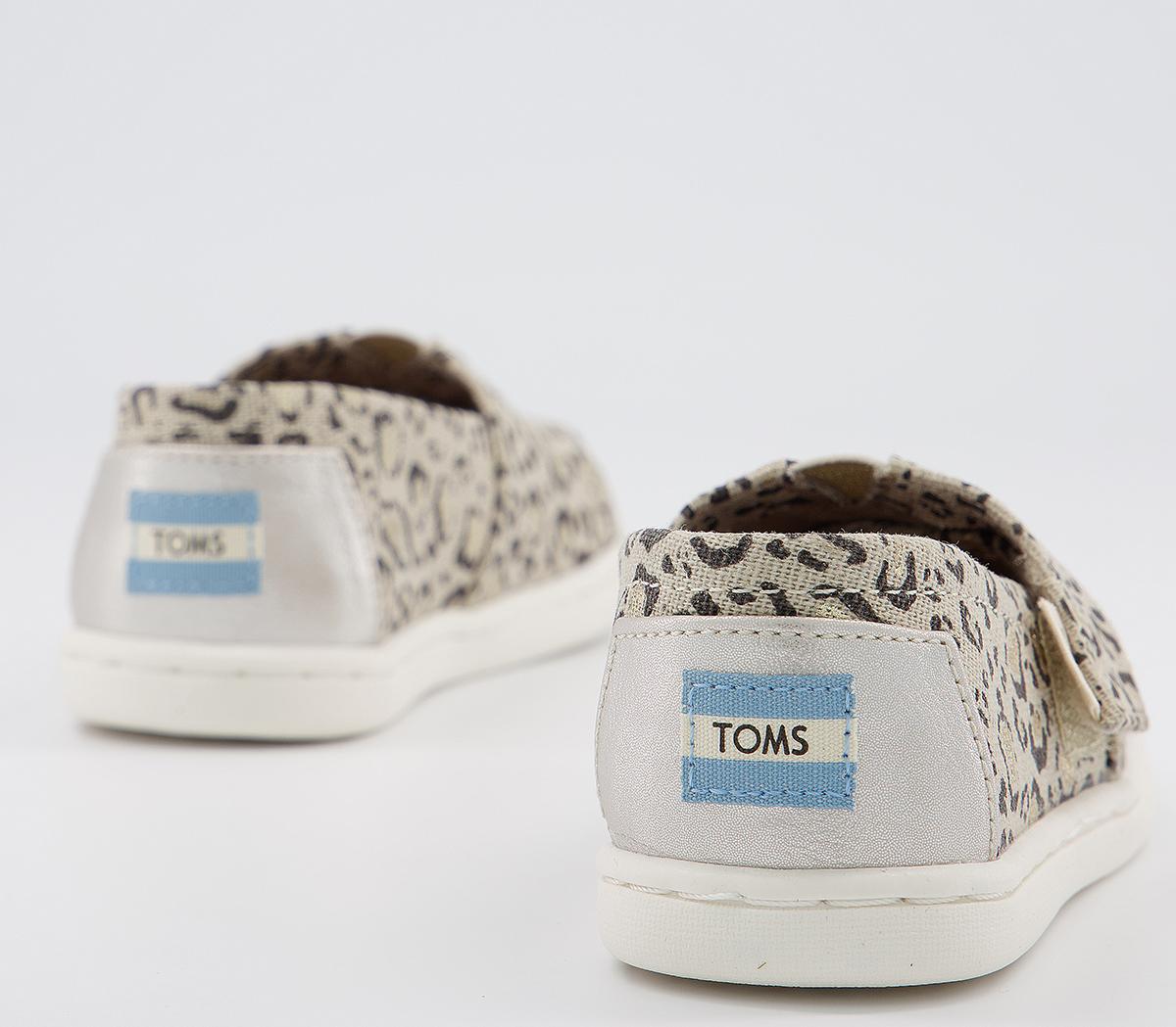 TOMS Tiny Classic Slip Ons TOMS Tiny Classic Slip Ons Natural Bob Cat