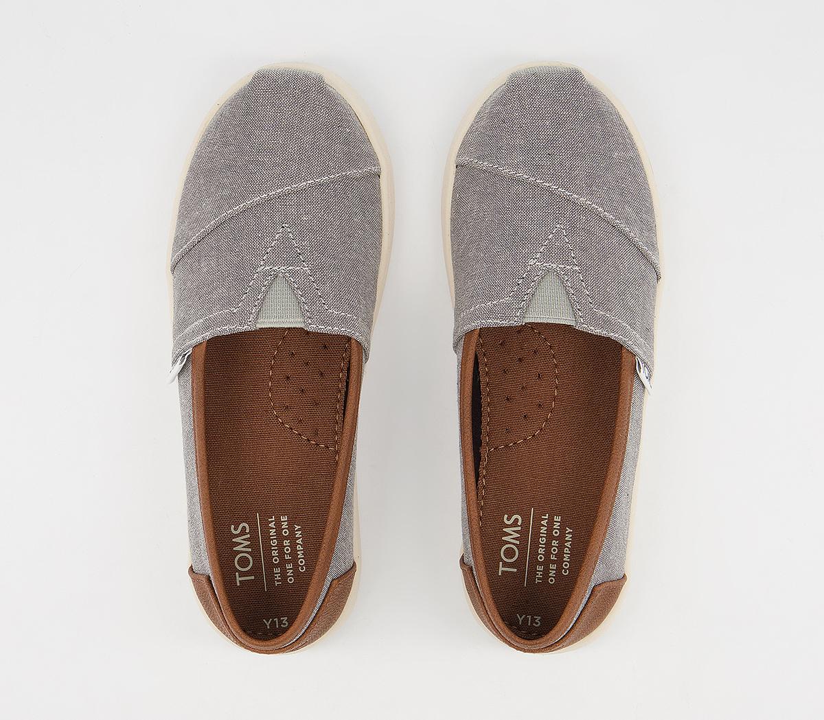 TOMS Youth Classics Frost Grey Chambray - Unisex