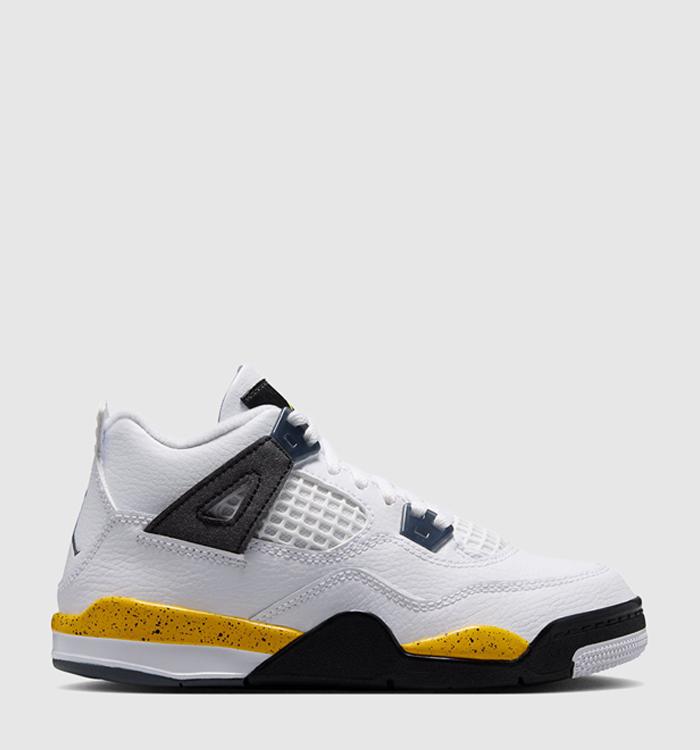 Jordan Jordan 4 Retro Kids White Black Yellow