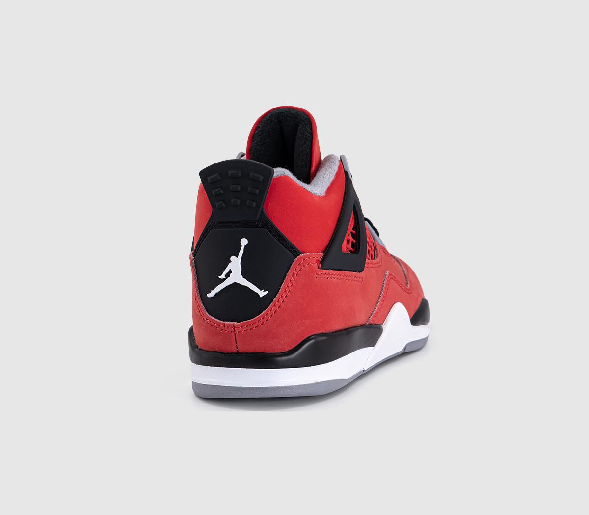 JordanJordan 4 Retro Pre School TrainersFire Red White Black Cement Grey