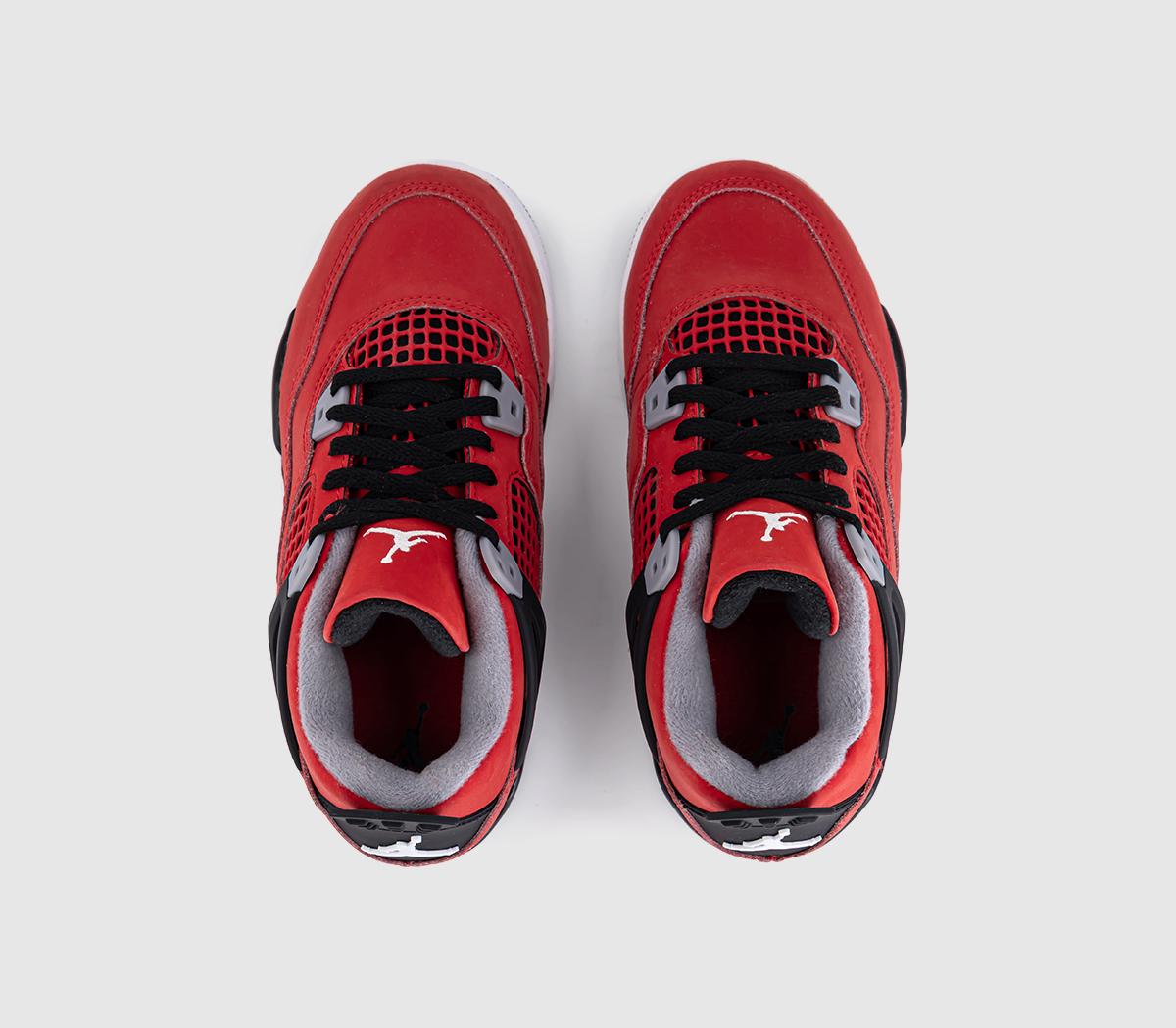 JordanJordan 4 Retro Pre School TrainersFire Red White Black Cement Grey