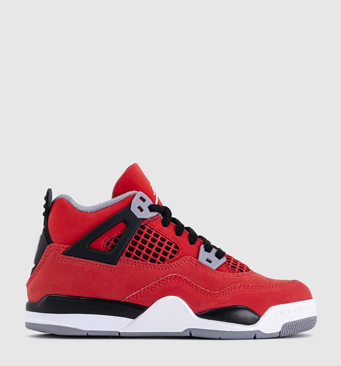Jordan Jordan 4 Retro Pre School Trainers Fire Red White Black Cement Grey