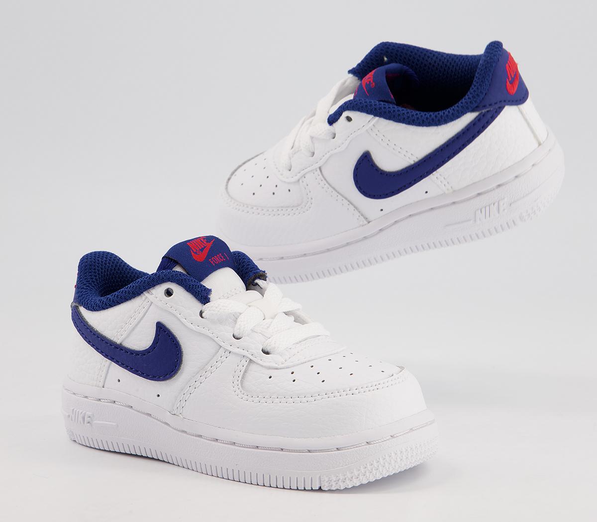 Nike Air Force 1 Infant Trainers Nike Air Force 1 Infant Trainers White Deep Royal Blue University Red