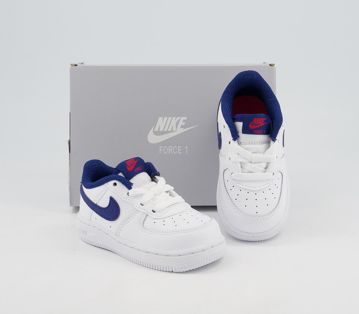 Nike Air Force 1 Infant Trainers Nike Air Force 1 Infant Trainers White Deep Royal Blue University Red