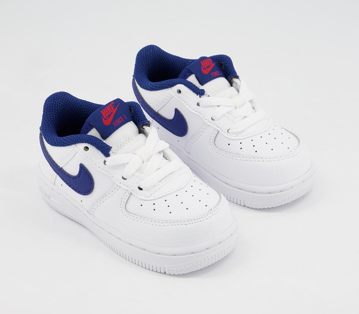 Nike Air Force 1 Infant Trainers Nike Air Force 1 Infant Trainers White Deep Royal Blue University Red